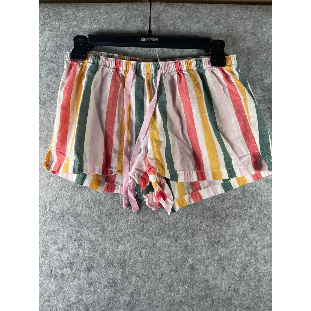 Old Navy Girls Pajama Shorts XS Multicolor Vertical Stripe Elastic Waist Sleep